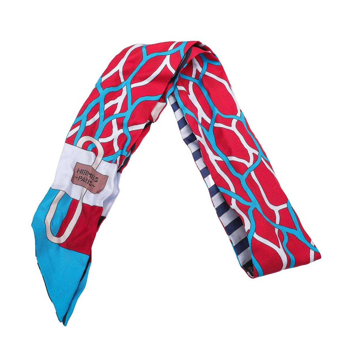 Hermes Multicolor Shadow Silk Twilly Scarf-Hermes-THE CLOSET