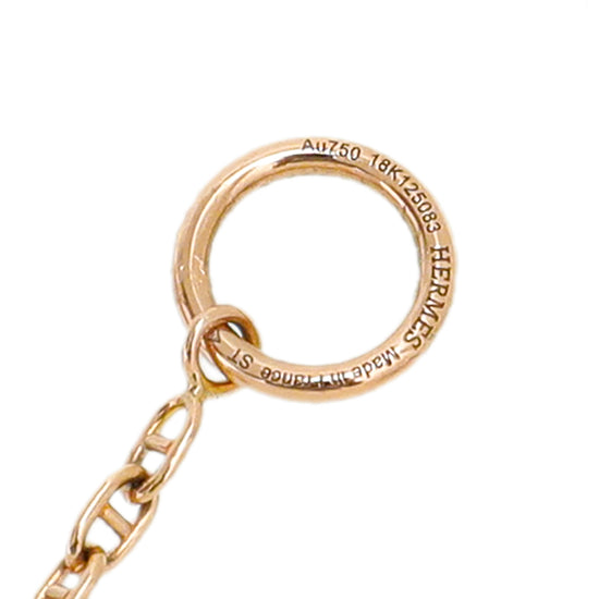 Hermes 18K Rose Gold New Farandole Very Small Bracelet