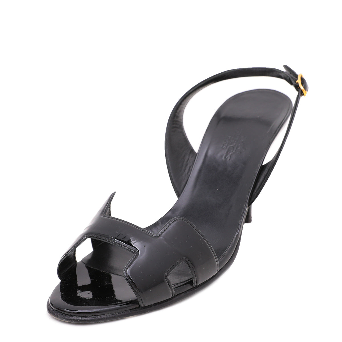 Hermes Black Night 70 Sandals 38-Hermes-THE CLOSET