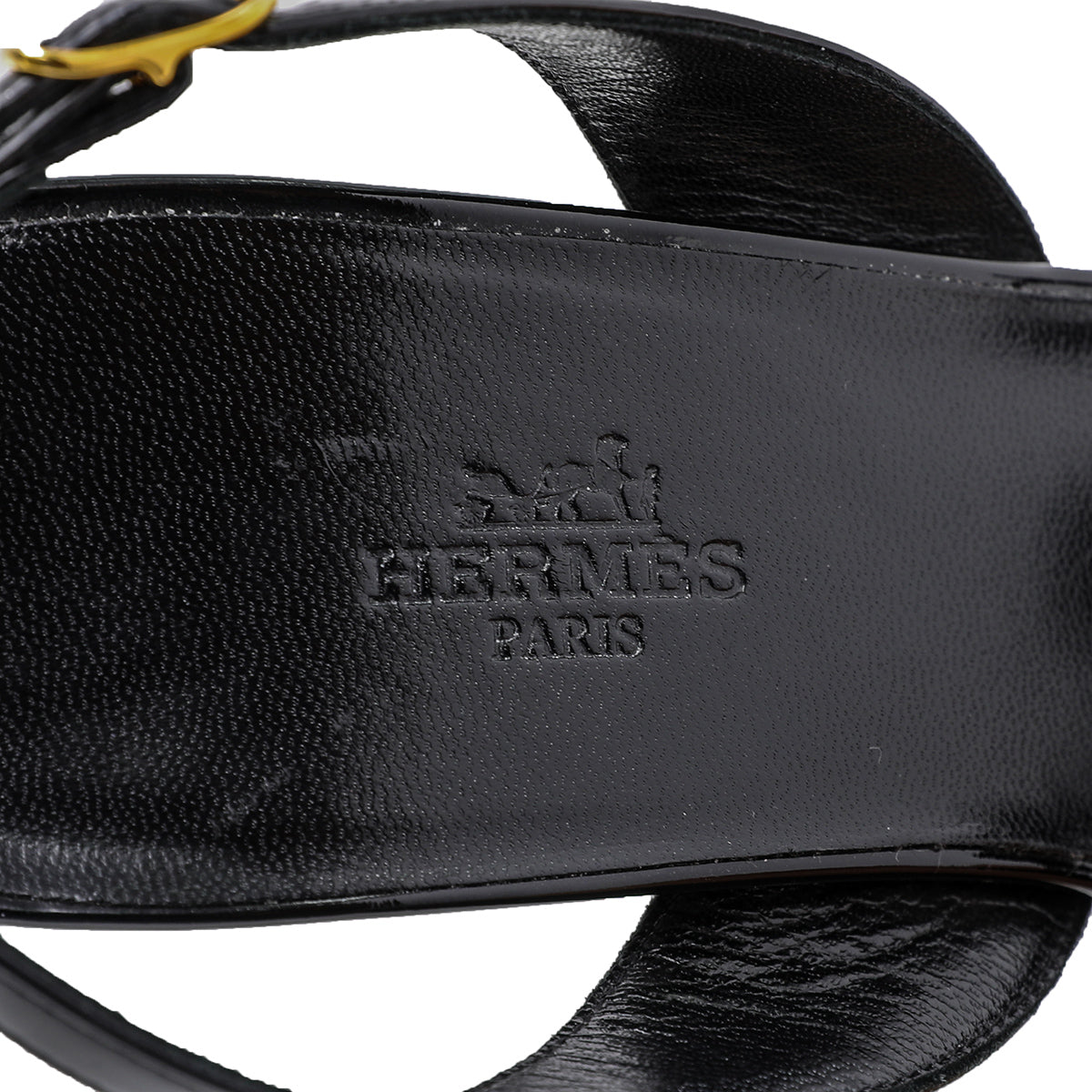 Hermes Black Night 70 Sandals 39.5
