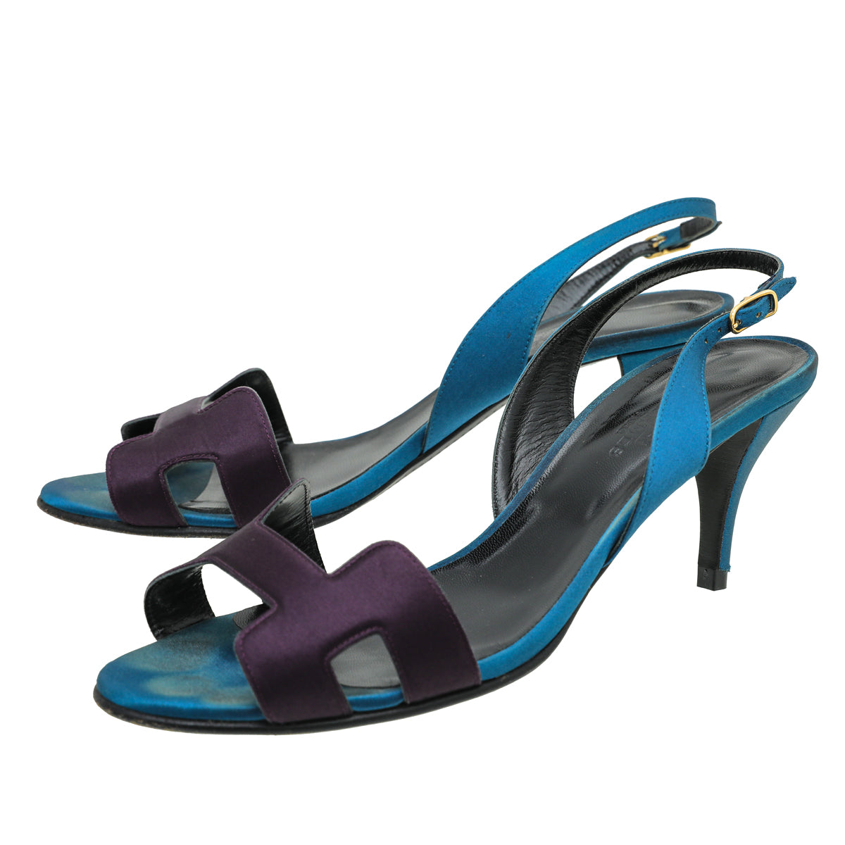 Hermes Bicolor Satin Night 70 Sandal 38.5-Hermes-THE CLOSET