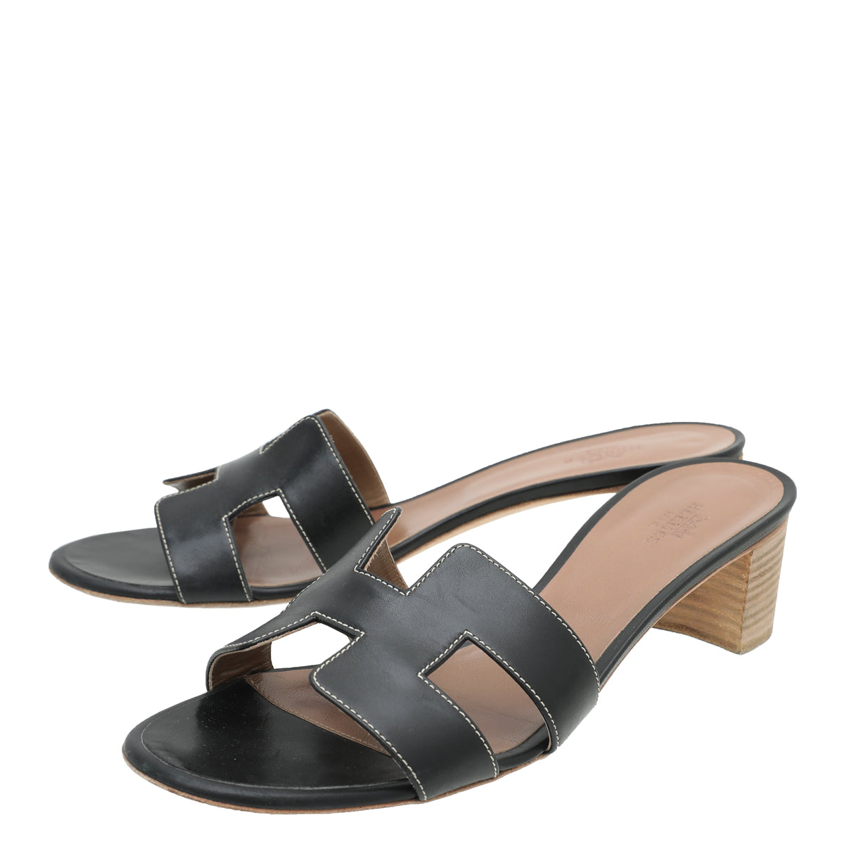 Hermes Black Oasis Sandal 40-Hermes-THE CLOSET