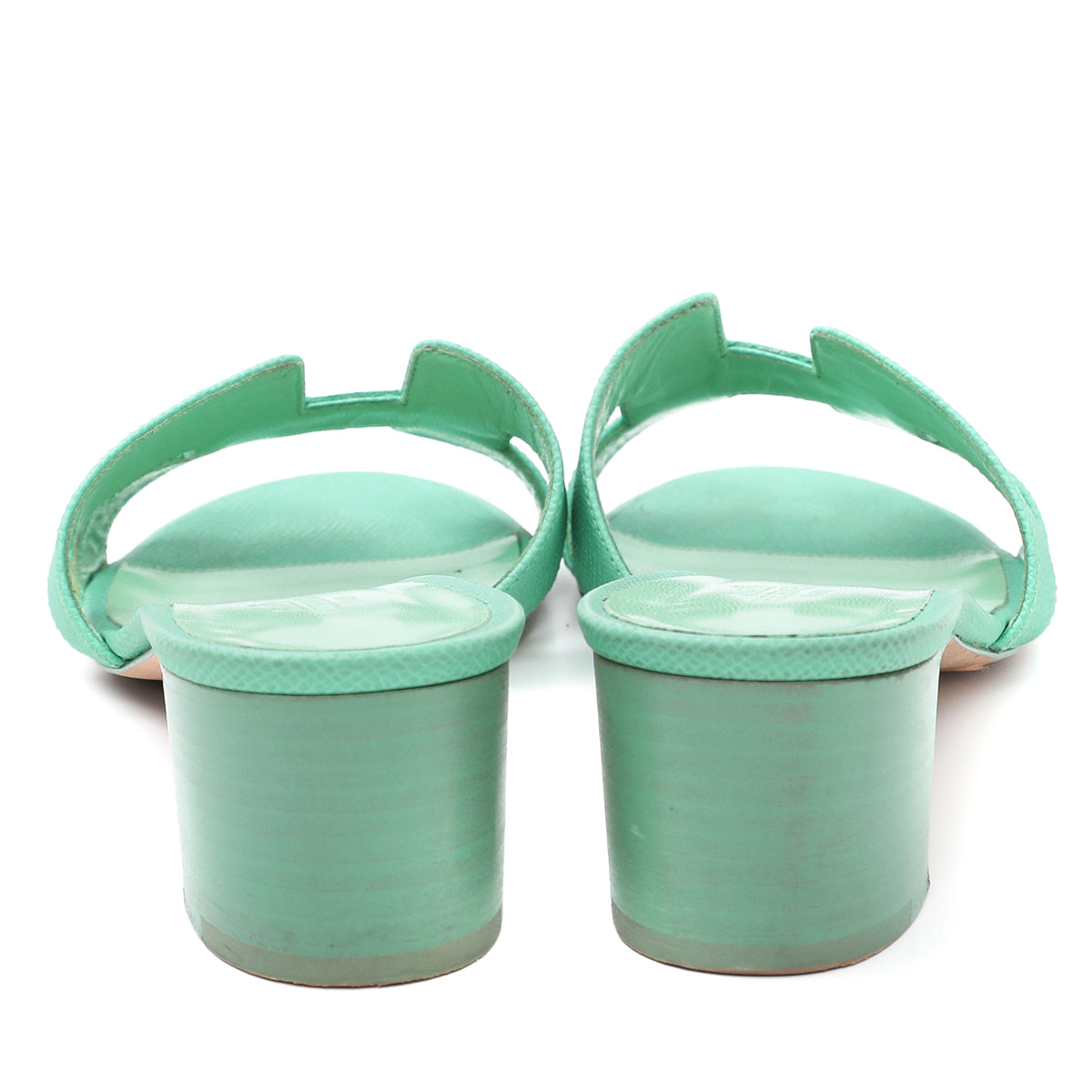 Hermes Vert Criquet Oasis Sandals 38.5-Hermes-THE CLOSET