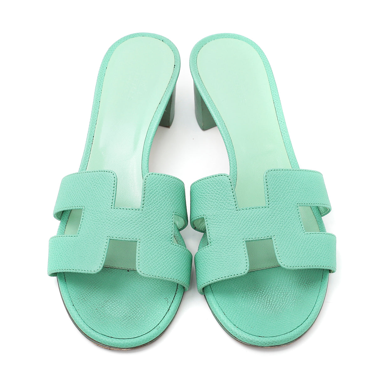 Hermes Vert Criquet Oasis Sandals 38.5-Hermes-THE CLOSET