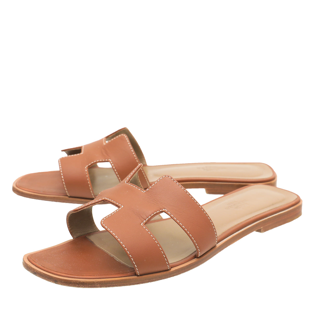 Hermes Gold Oran Box Sandal 40-Hermes-THE CLOSET