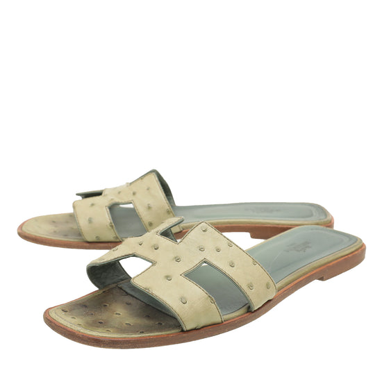 Sandals Hermès Green size 37 EU in Not specified - 25254064