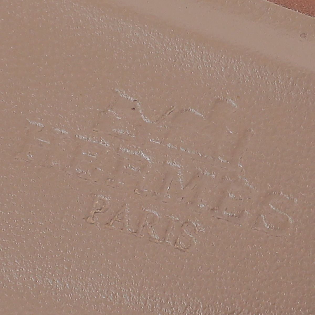 Hermes Brun Palissandre Oran H Sandals 35-Hermes-THE CLOSET