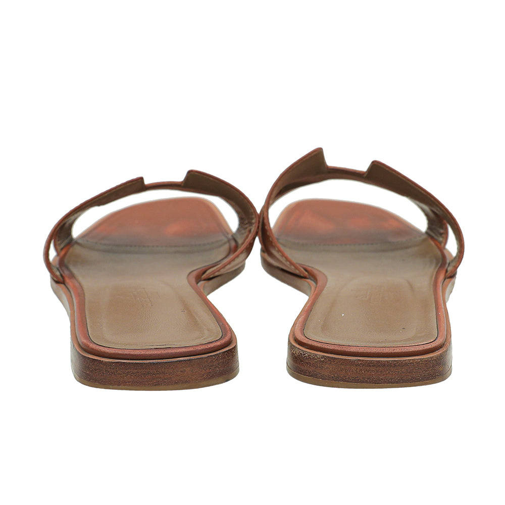 Hermes Gold Oran Sandals 37-Hermes-THE CLOSET