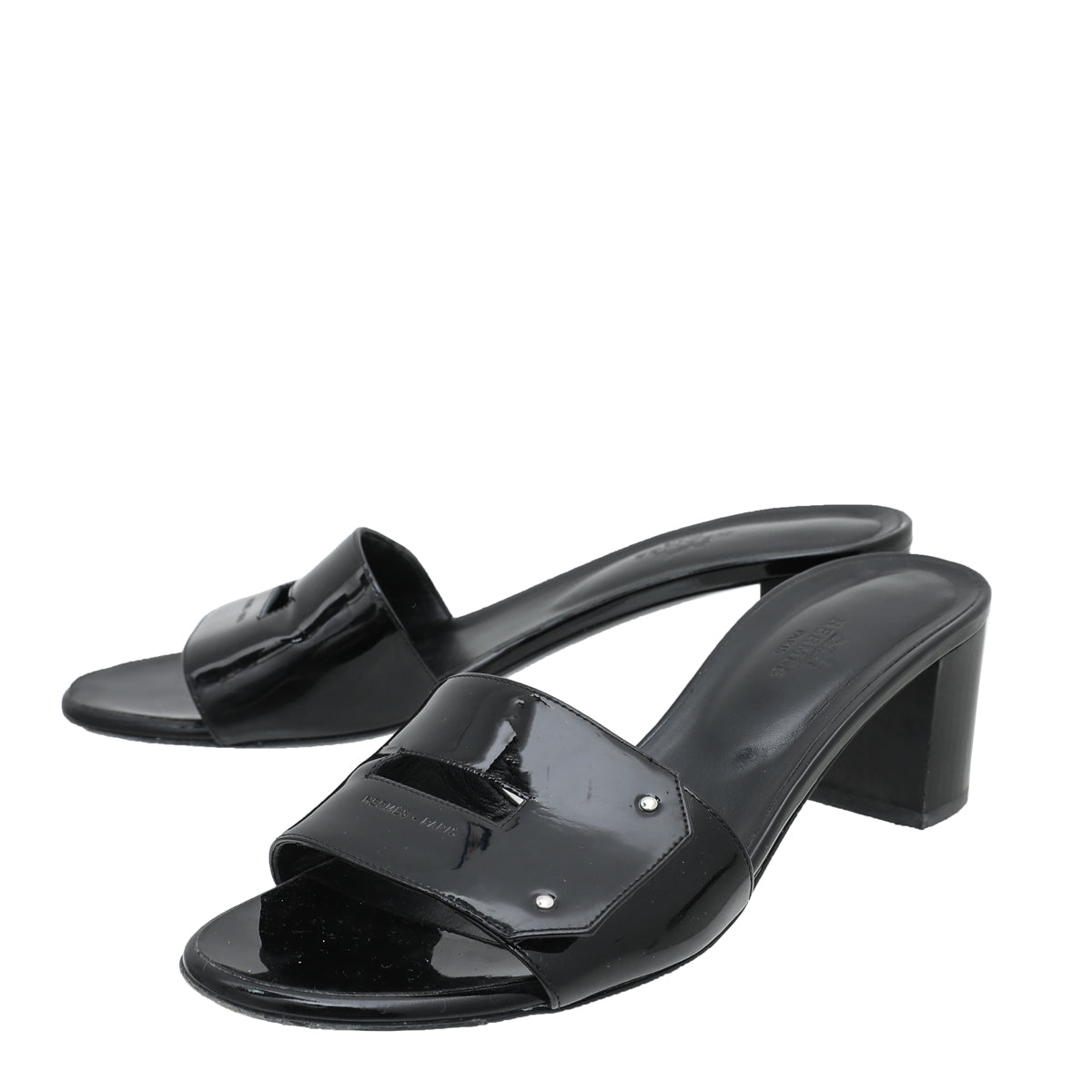 Hermes Black Very Sandal 39.5