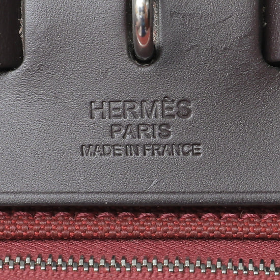 Hermes Brown Herbag PM Rouge H Bag