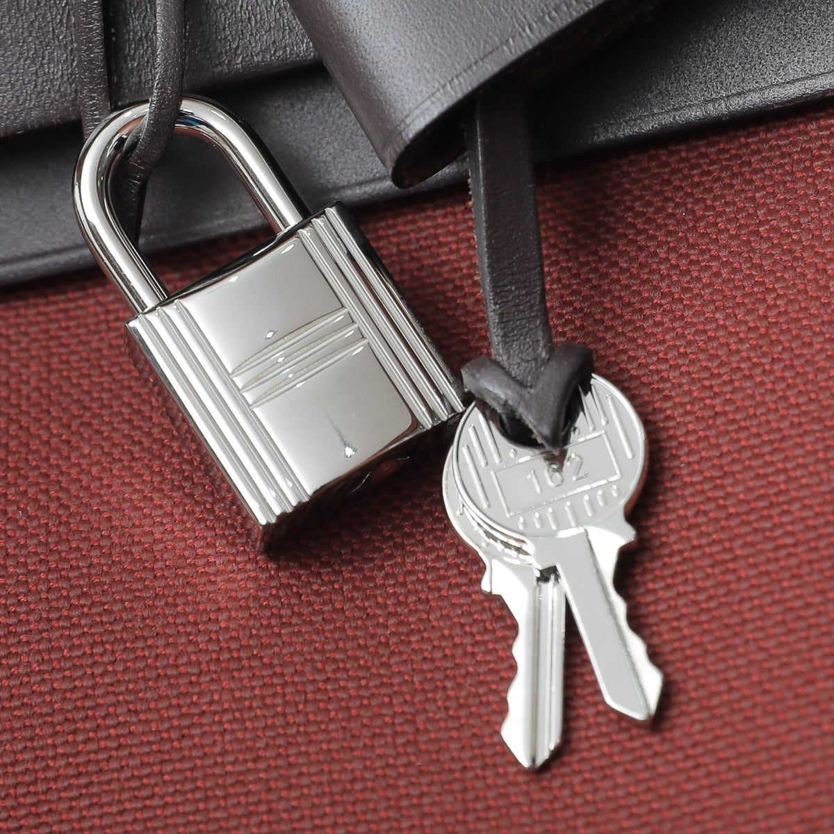 Hermes Brown Herbag PM Rouge H Bag-Hermes-THE CLOSET