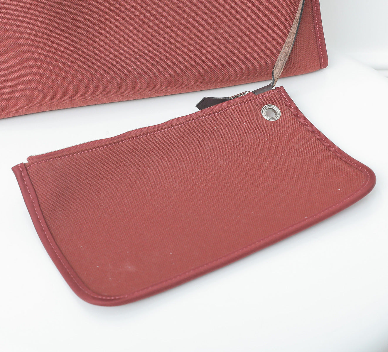 Hermes Brown Herbag PM Rouge H Bag-Hermes-THE CLOSET