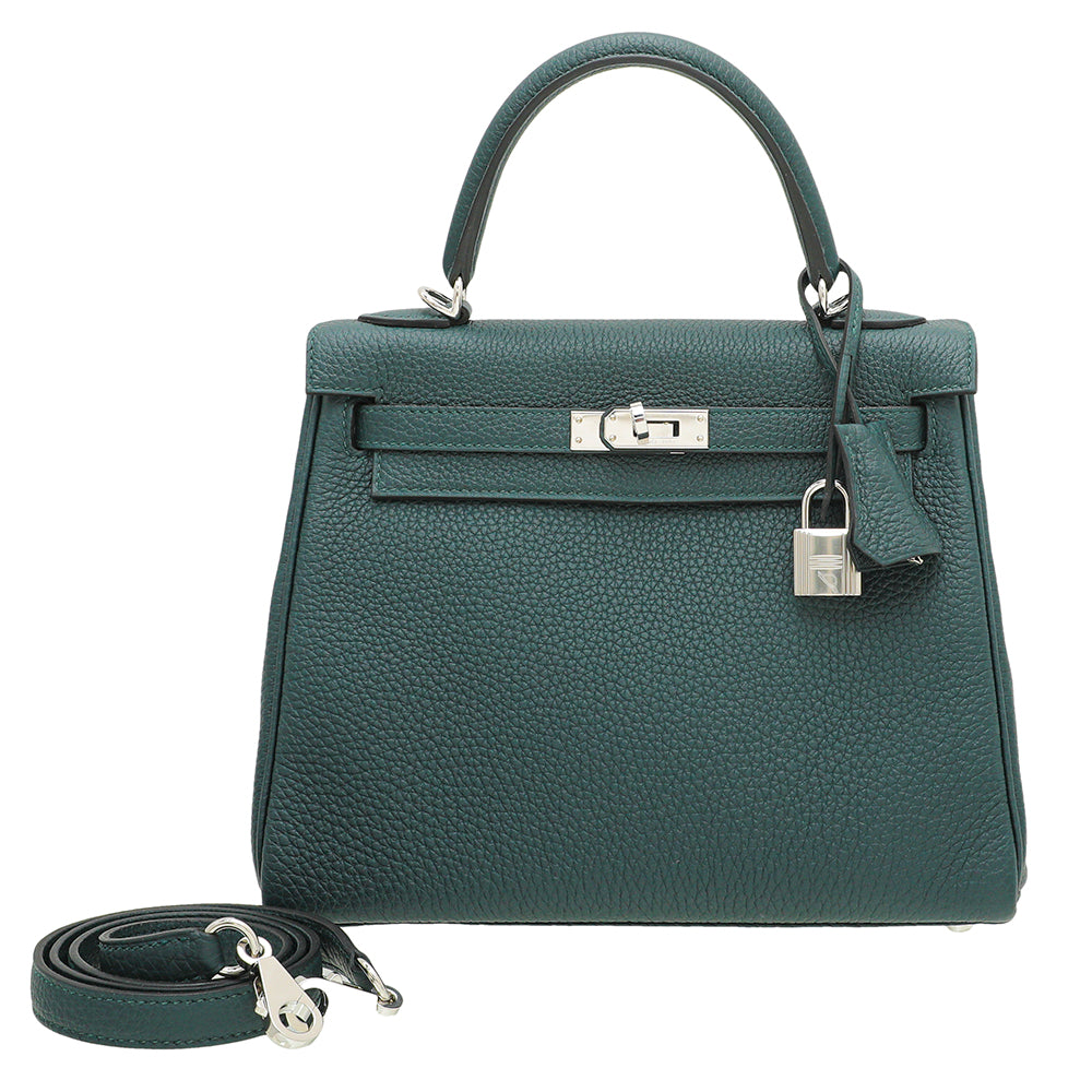 Hermes Vert Cypress Retourne Kelly 25 Bag-Hermes-THE CLOSET