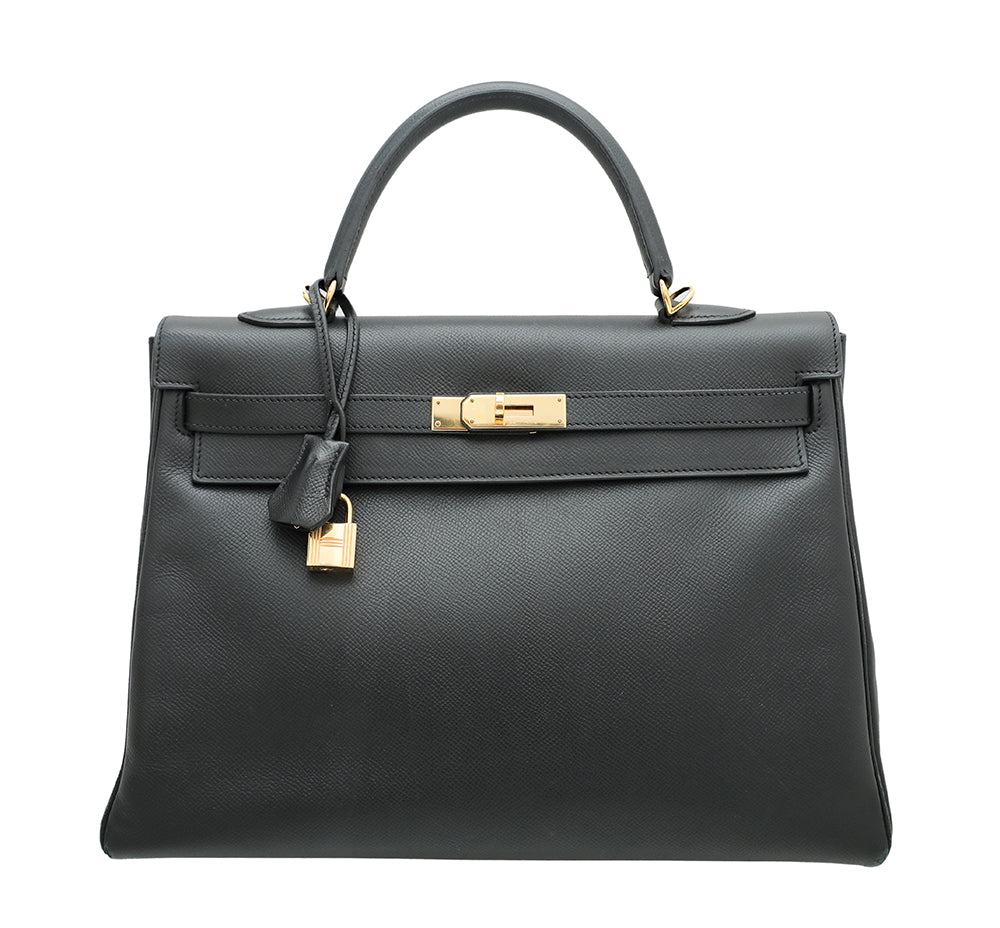 Hermes Black Retourne Kelly 35 Bag-Hermes-THE CLOSET