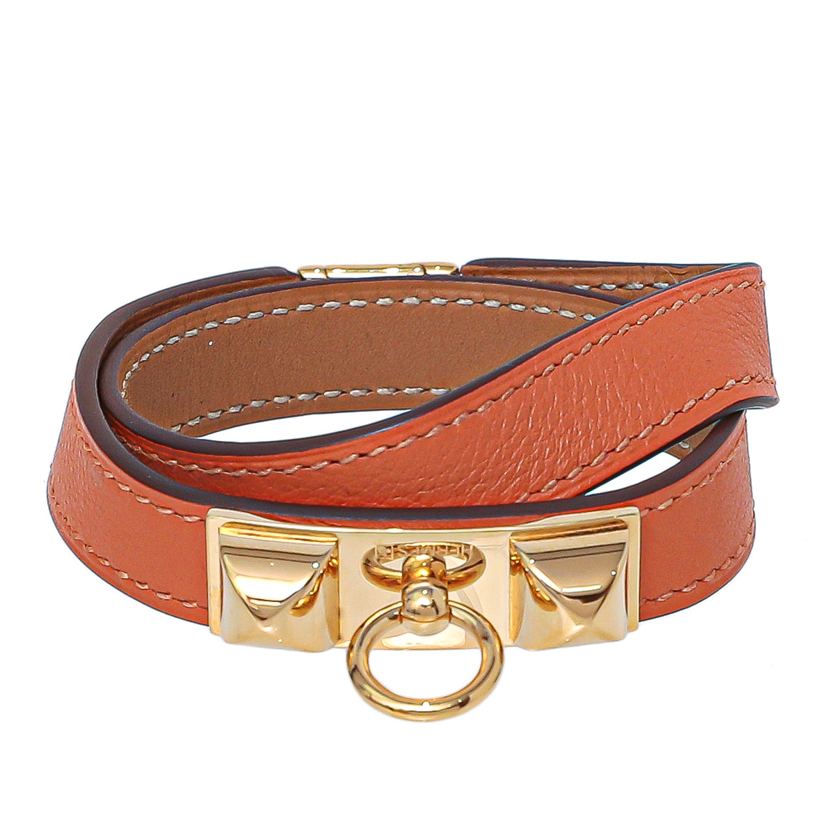 Hermes Orange Rivale Bracelet