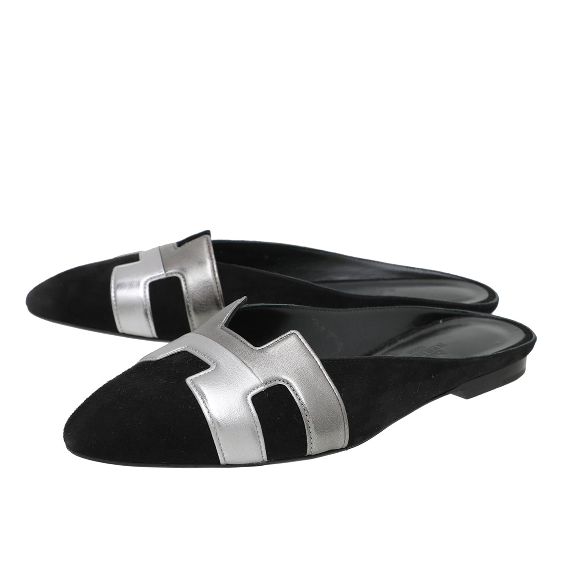 Hermes Bicolor Velvet Goatskin Roxane Mule 36.5-Hermes-THE CLOSET