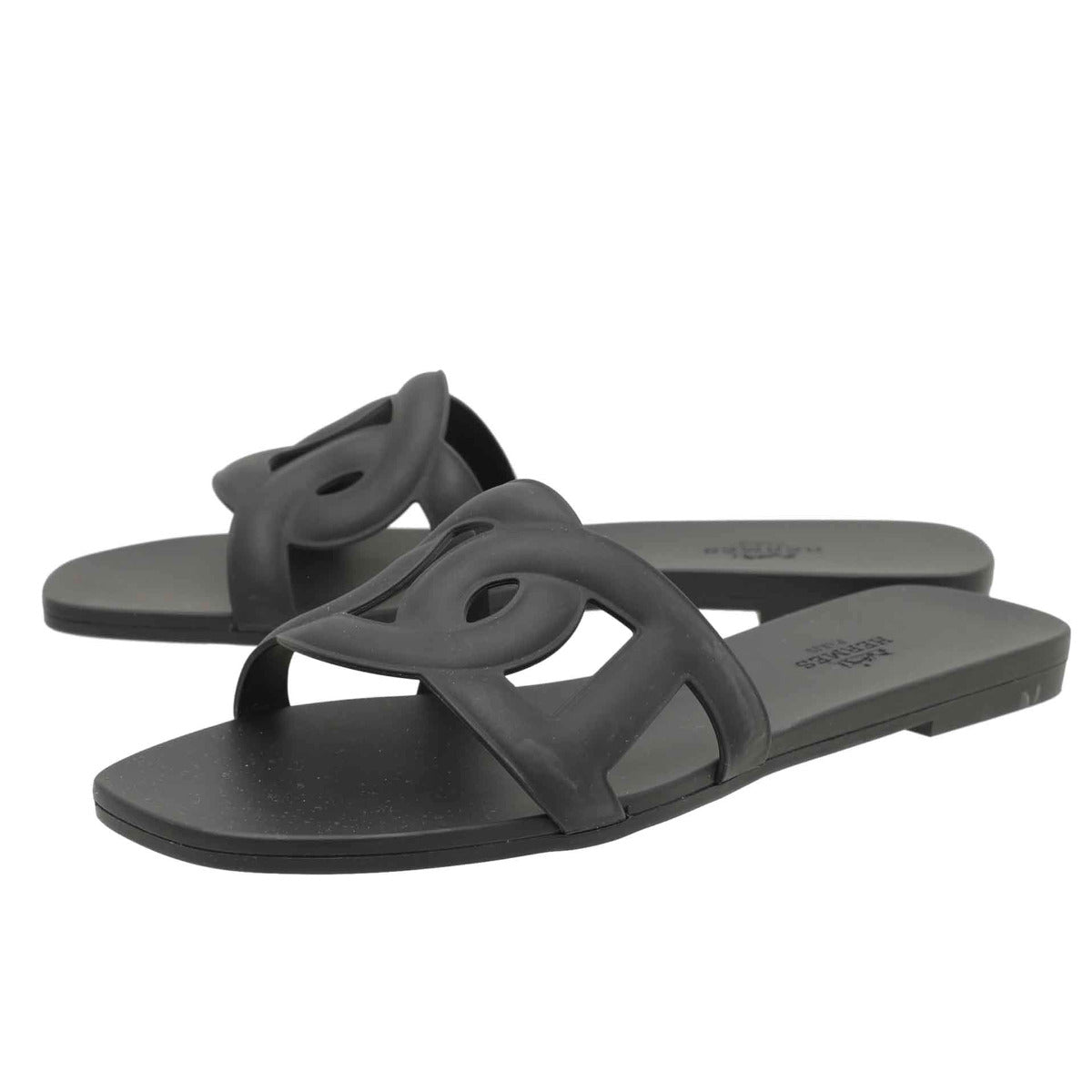 Hermes black aloha sandals Clearance