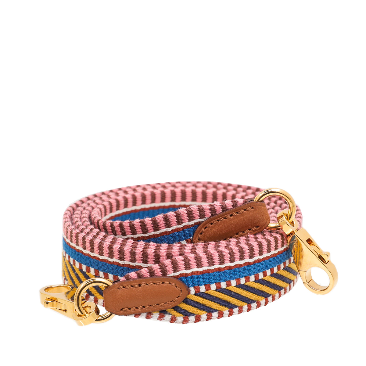 Hermes Gold Multicolor Sangle Cavale 25 MM Bag Strap-Hermes-THE CLOSET