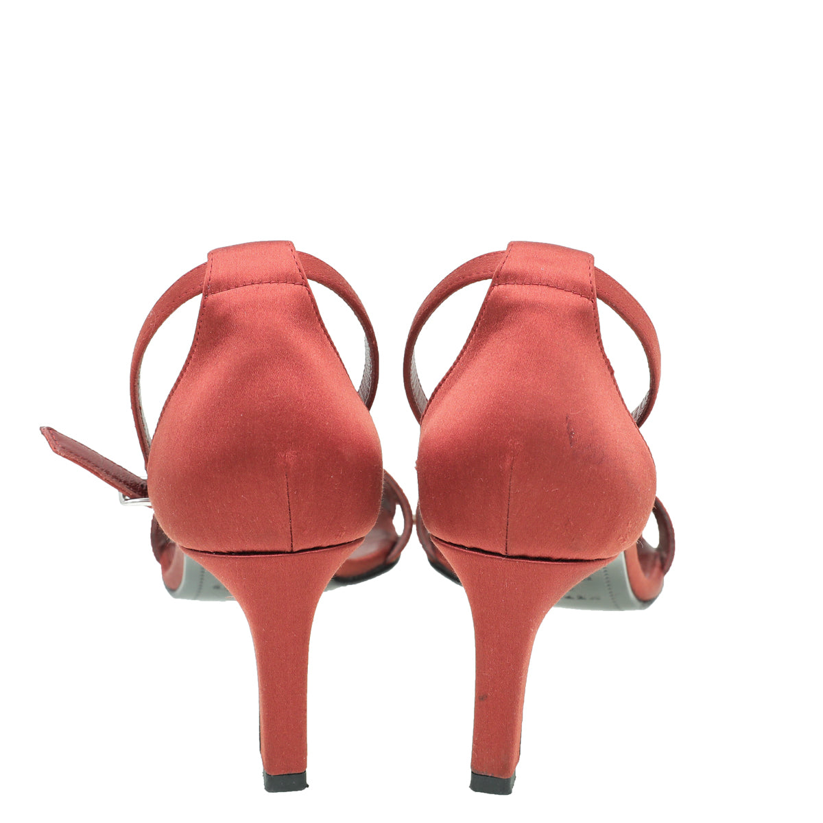 Hermes Burgundy Satin Premiere Crystal Sandals 38.5-Hermes-THE CLOSET