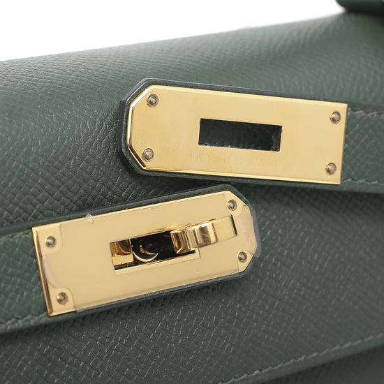 Hermes Vert Anglais Kelly Sellier Bag W/ Hermes Scarf – The Closet