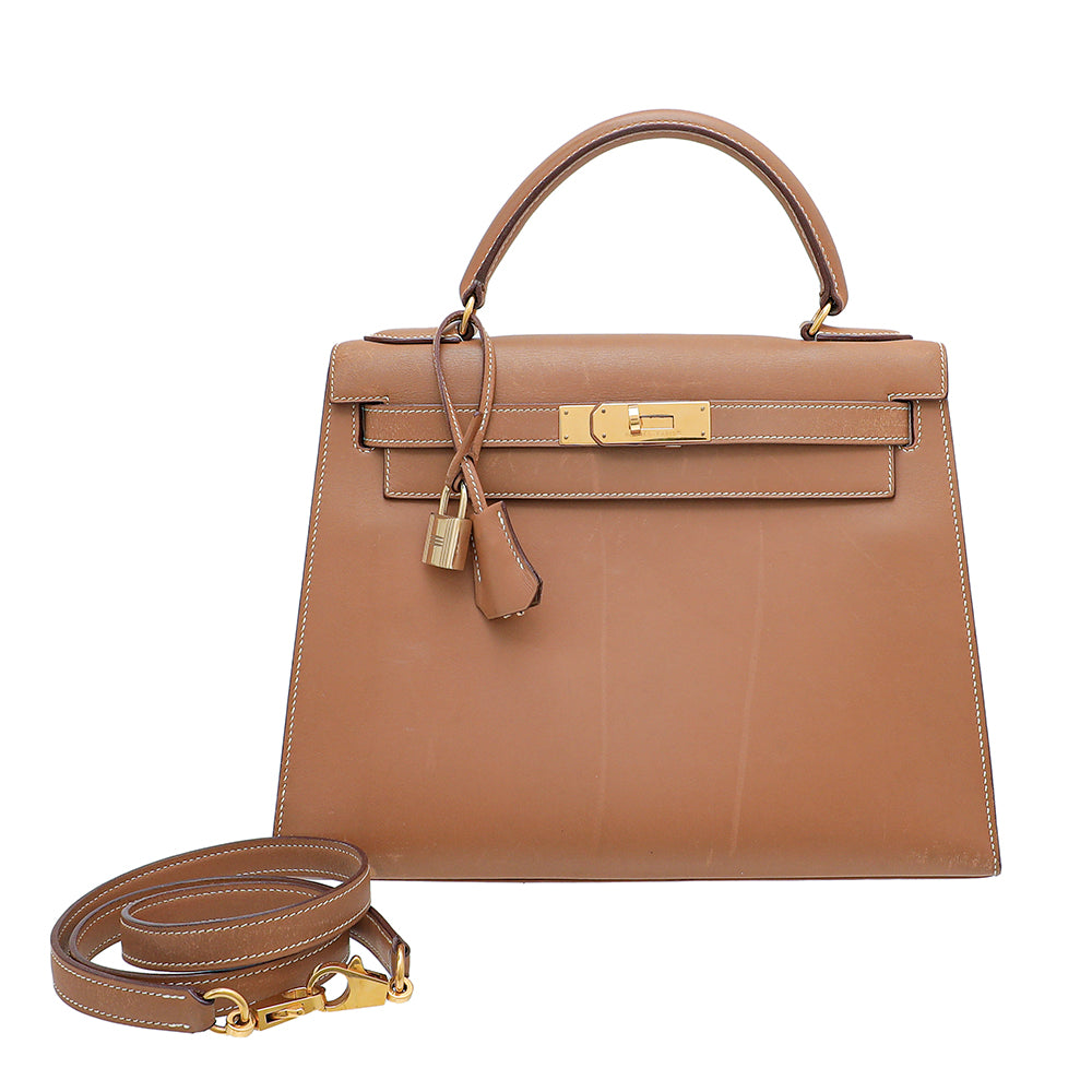 Hermes Gold Sellier Kelly 28 Bag-Hermes-THE CLOSET