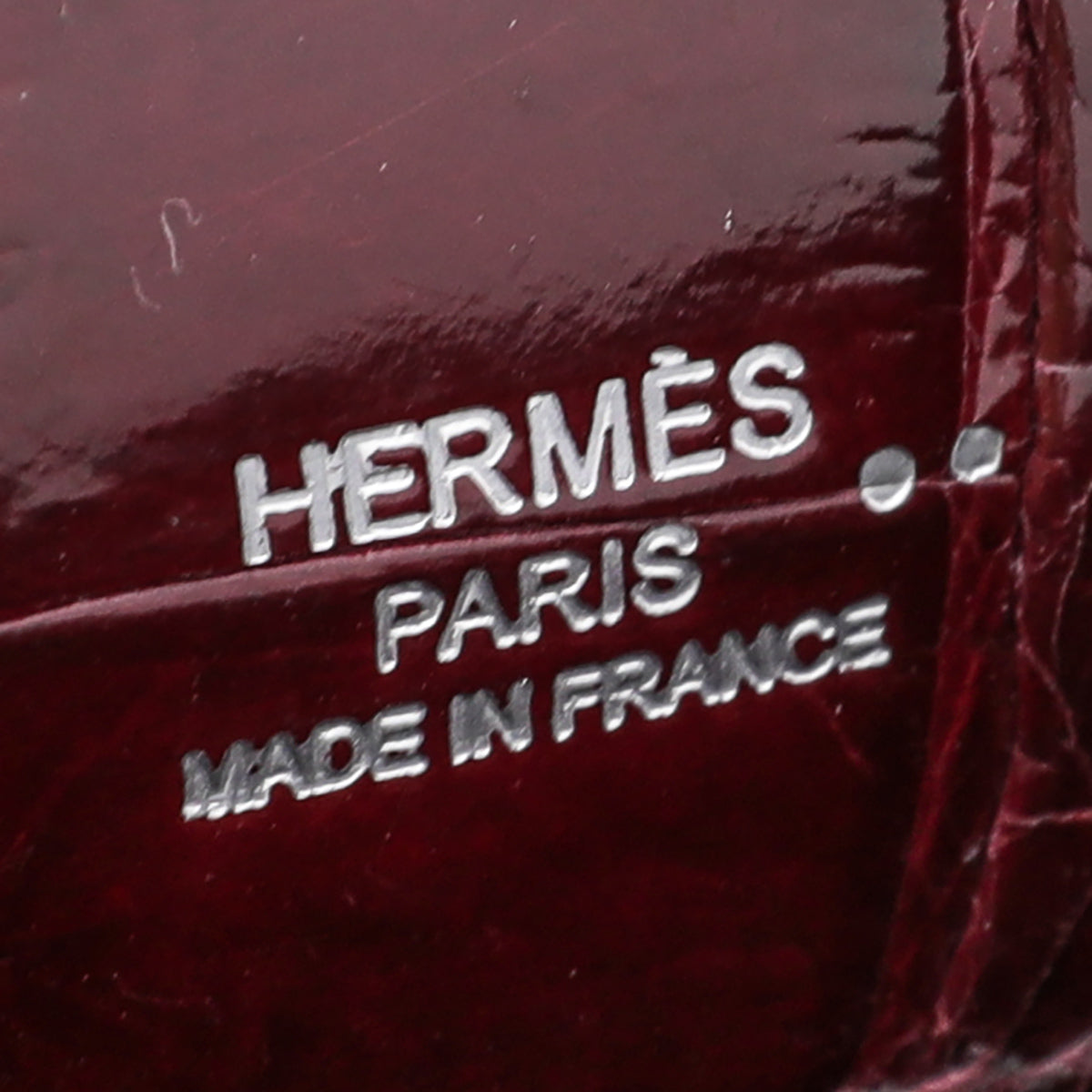 Hermes Bordeaux Shiny Niloticus Crocodile Kelly Cut Clutch-Hermes-THE CLOSET