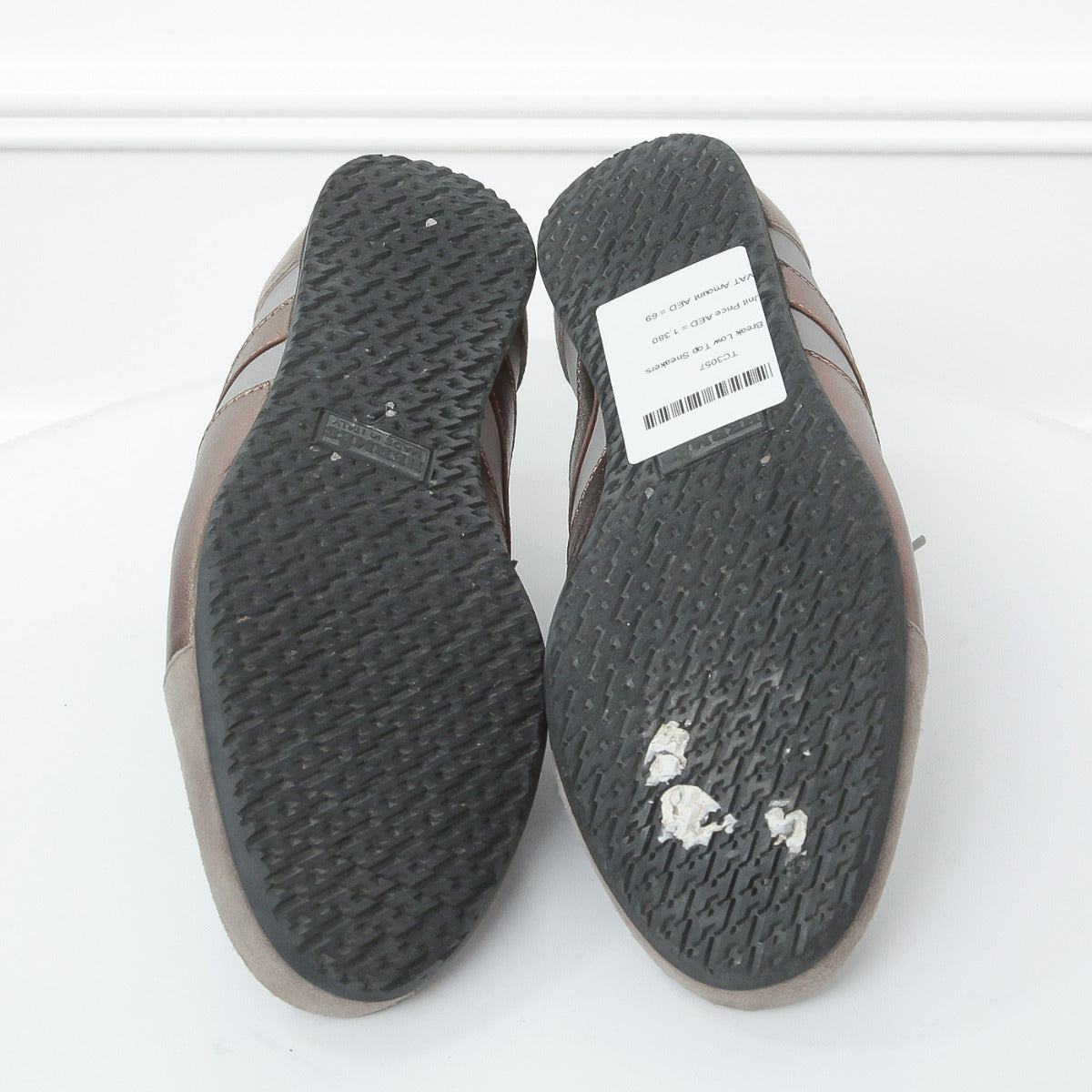 Hermes Gray-Gold Tie Break Low Top Sneakers 37.5-Hermes-THE CLOSET