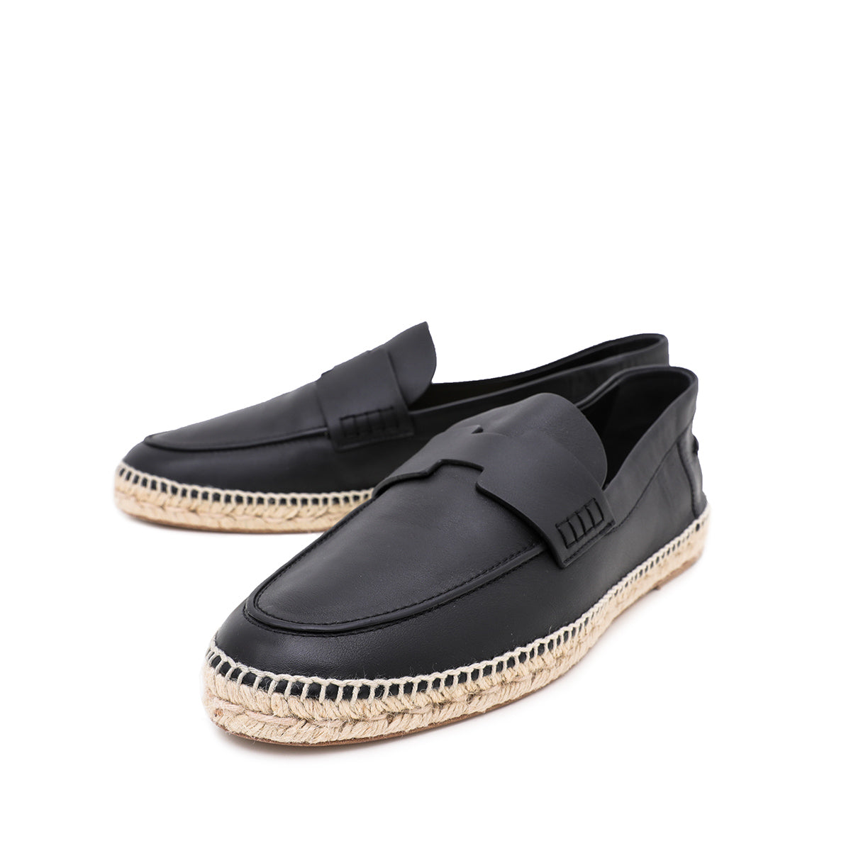 Hermes Black Trip Men's Espadrille 43-Hermes-THE CLOSET