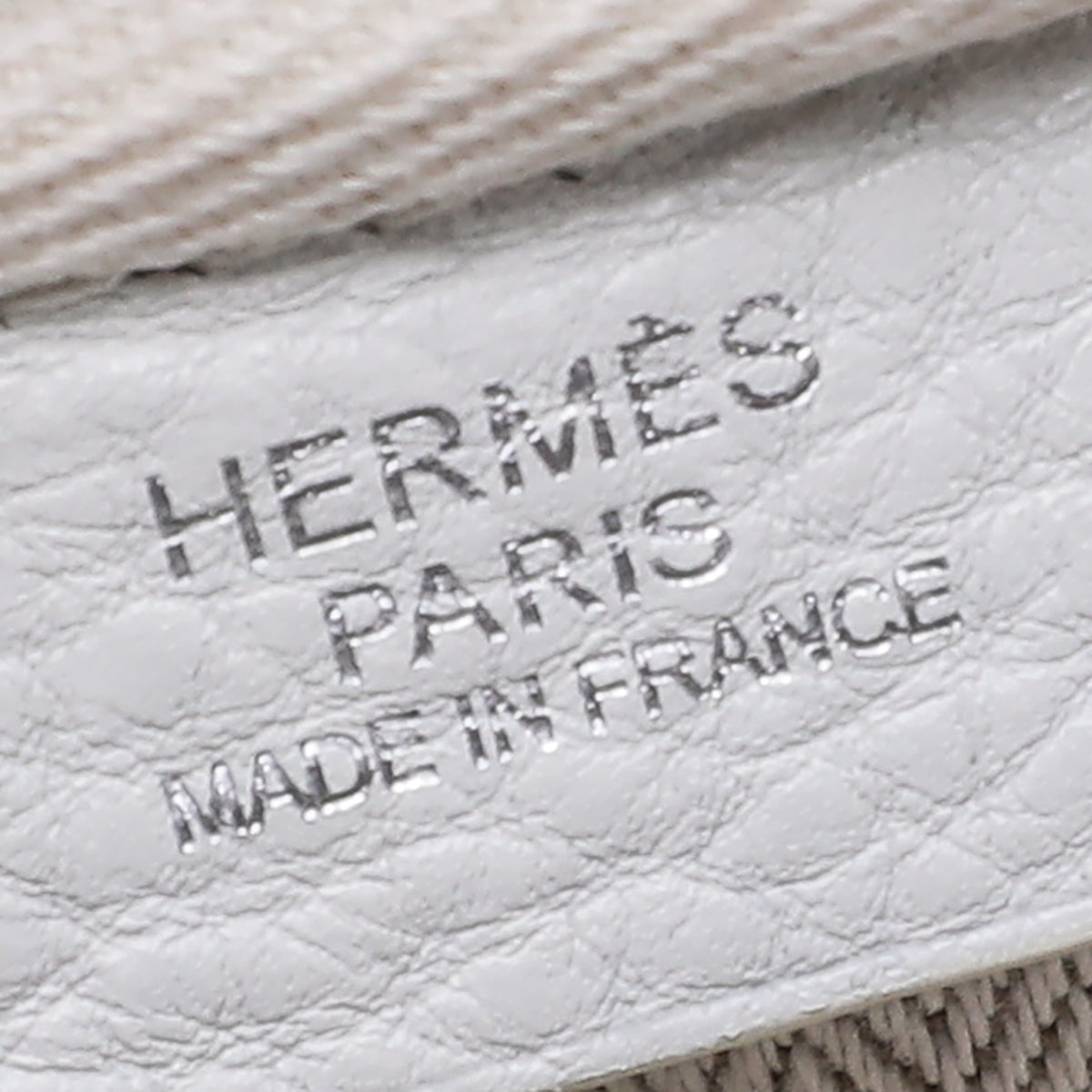 Hermes White Victoria II Fourre – Tout 35