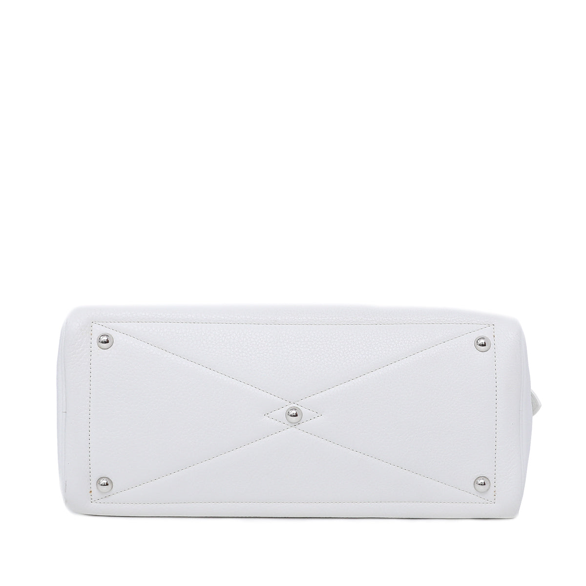 Hermes White Victoria II Fourre – Tout 35-Hermes-THE CLOSET