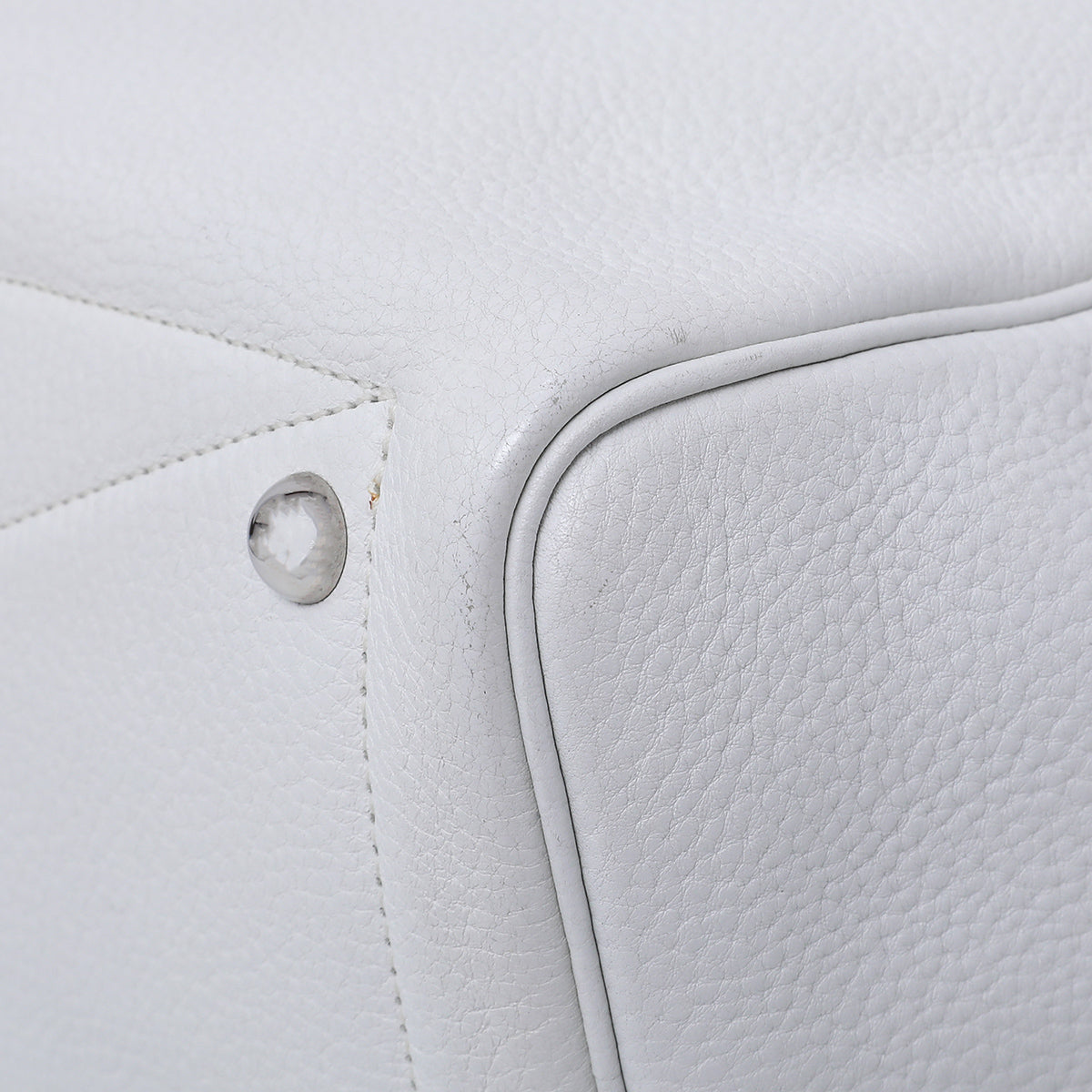 Hermes White Victoria II Fourre – Tout 35-Hermes-THE CLOSET