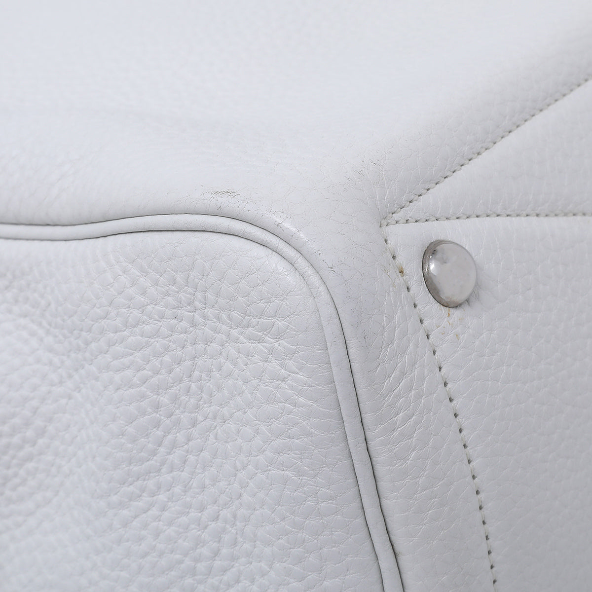 Hermes White Victoria II Fourre – Tout 35-Hermes-THE CLOSET