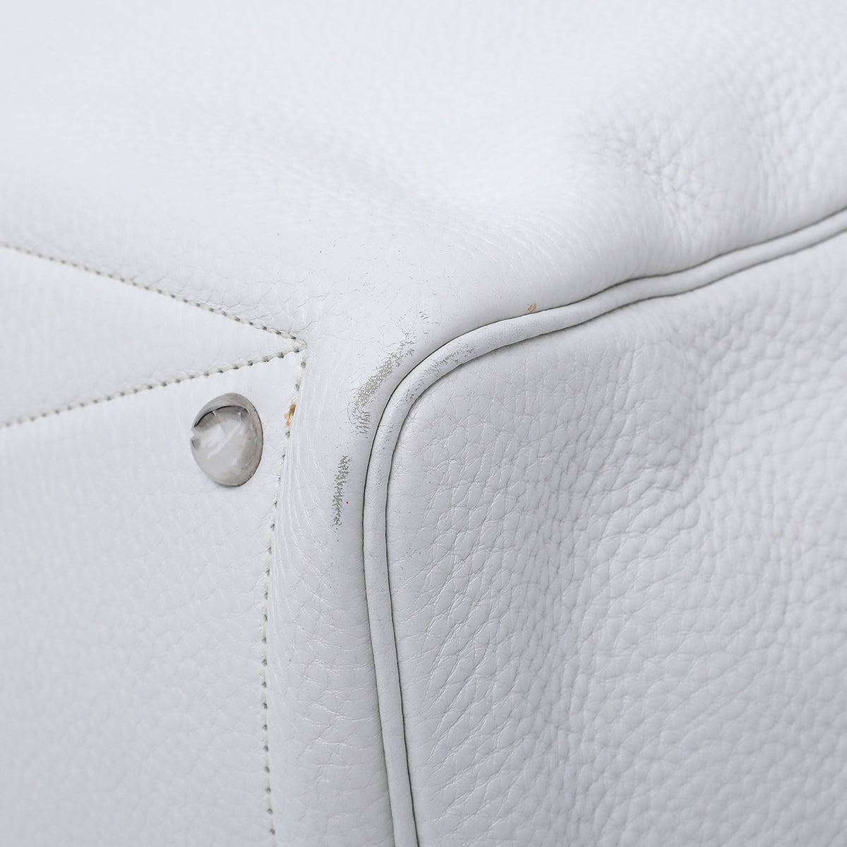 Hermes White Victoria II Fourre – Tout 35-Hermes-THE CLOSET