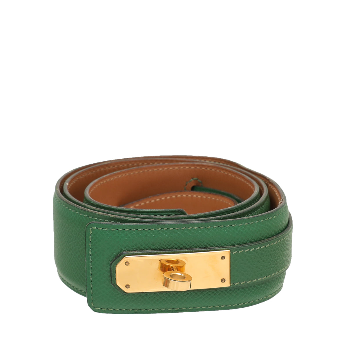 Hermes Vert Bengale Vintage Waist Kelly Belt 85