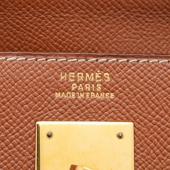 Hermes Gold Vintage Sellier Kelly 32 Bag