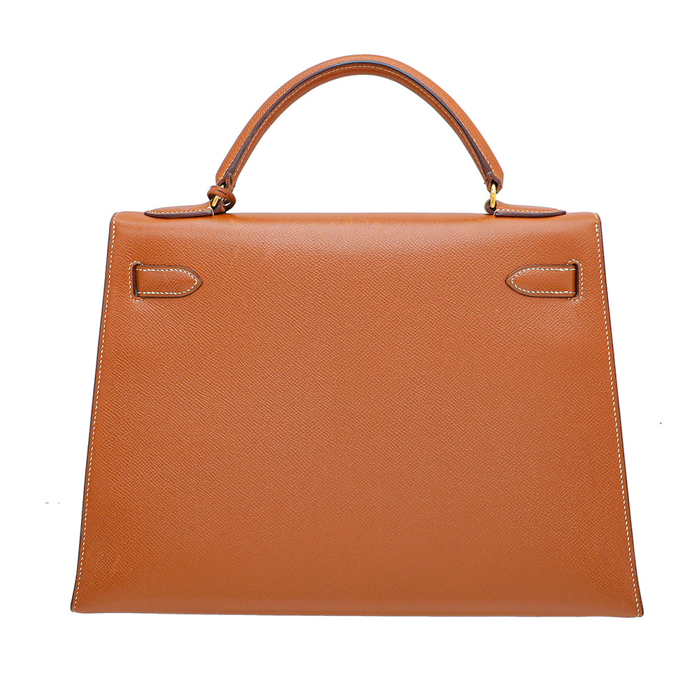Hermes Gold Vintage Sellier Kelly 32 Bag-Hermes-THE CLOSET
