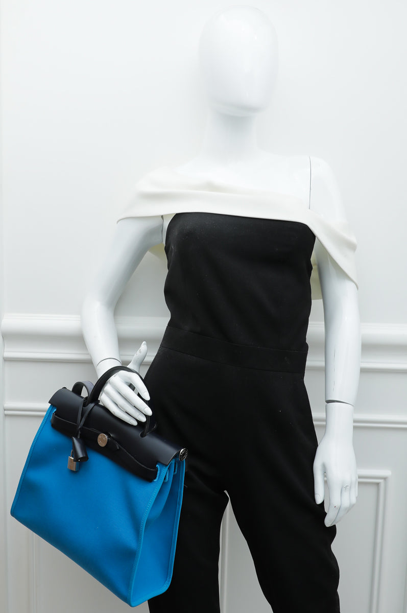 HERMES Bicolor Zanzibar Nuit Herbag PM Bag-Hermes-THE CLOSET