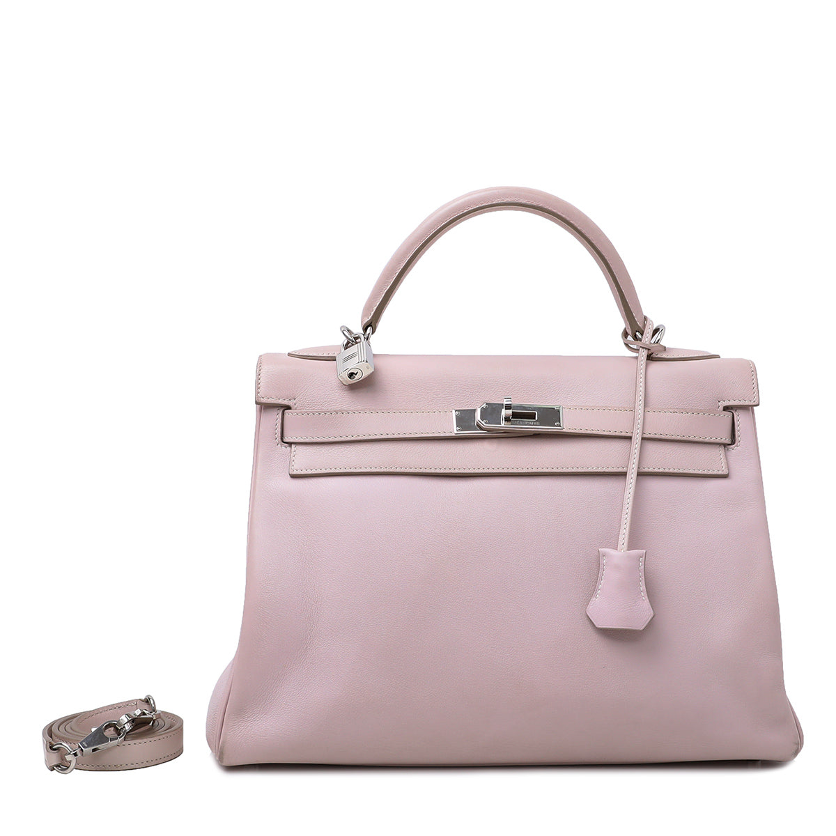 Hermes Rose Dragee Swift Kelly 28 Bag-Hermes-THE CLOSET