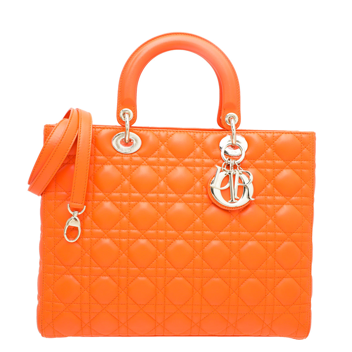 Christian Dior Orange Lady Dior Bag-Christian Dior-THE CLOSET