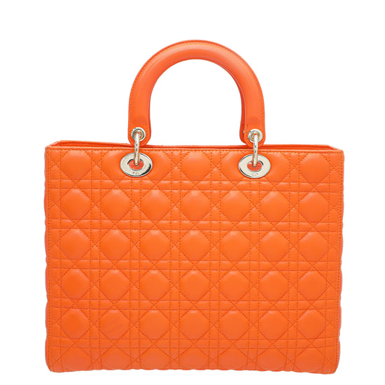 Christian Dior Orange Lady Dior Bag