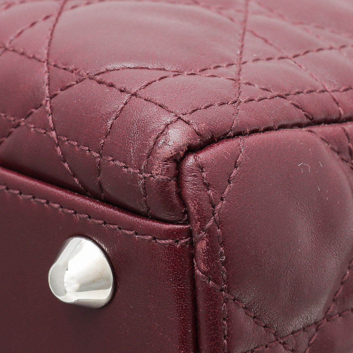 Christian Dior Burgundy Cannage Bow Lady Dior Bag-Christian Dior-THE CLOSET