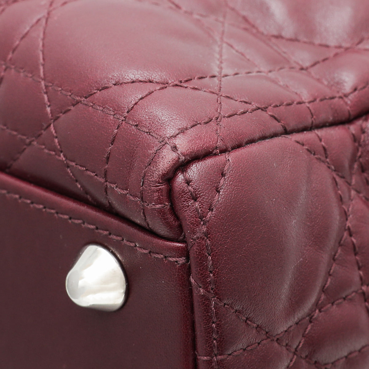 Christian Dior Burgundy Cannage Bow Lady Dior Bag-Christian Dior-THE CLOSET