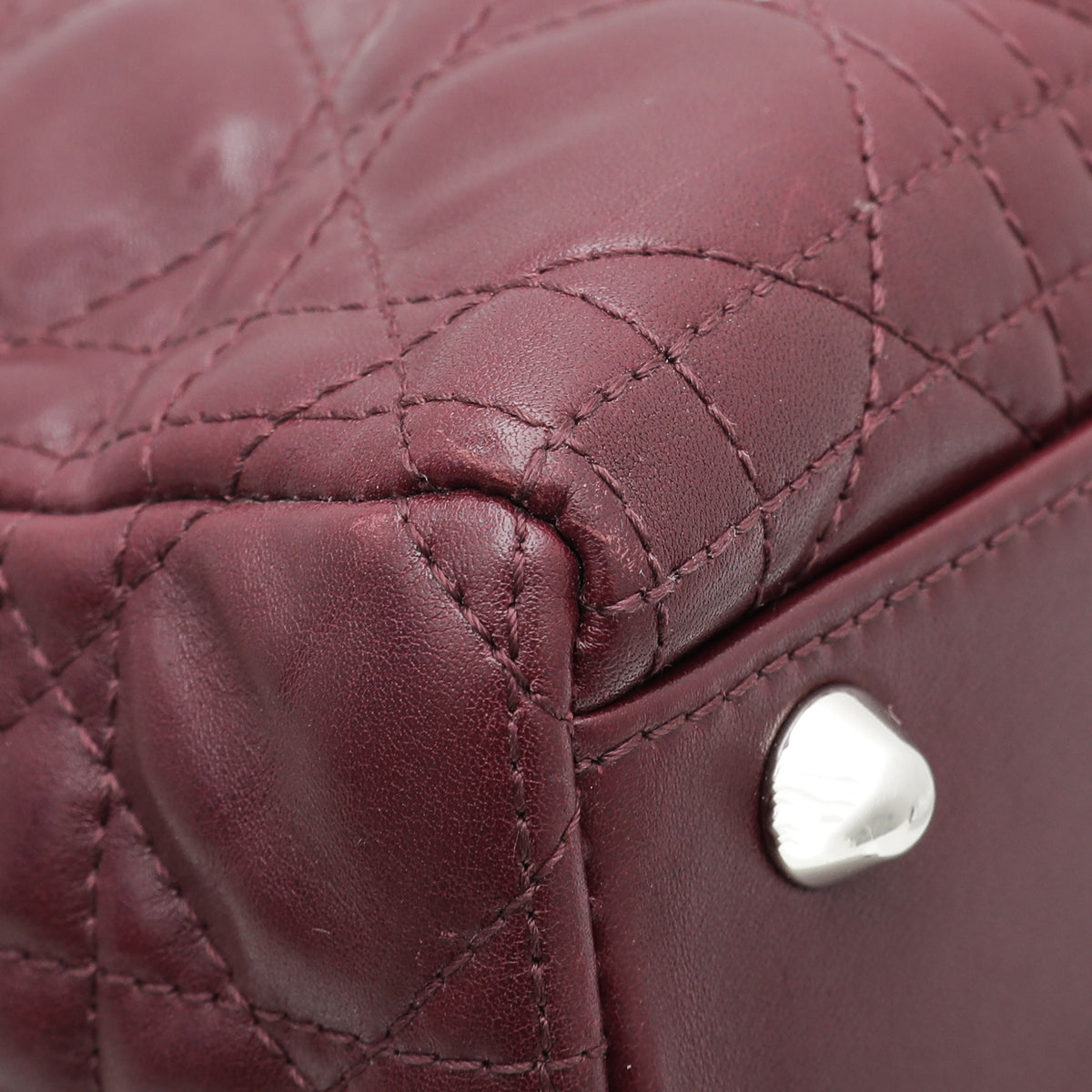 Christian Dior Burgundy Cannage Bow Lady Dior Bag-Christian Dior-THE CLOSET