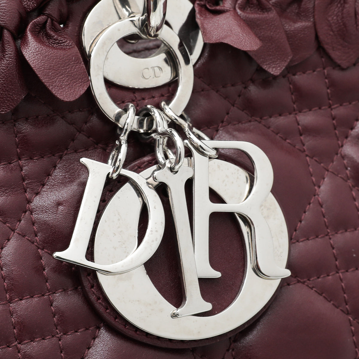 Christian Dior Burgundy Cannage Bow Lady Dior Bag-Christian Dior-THE CLOSET