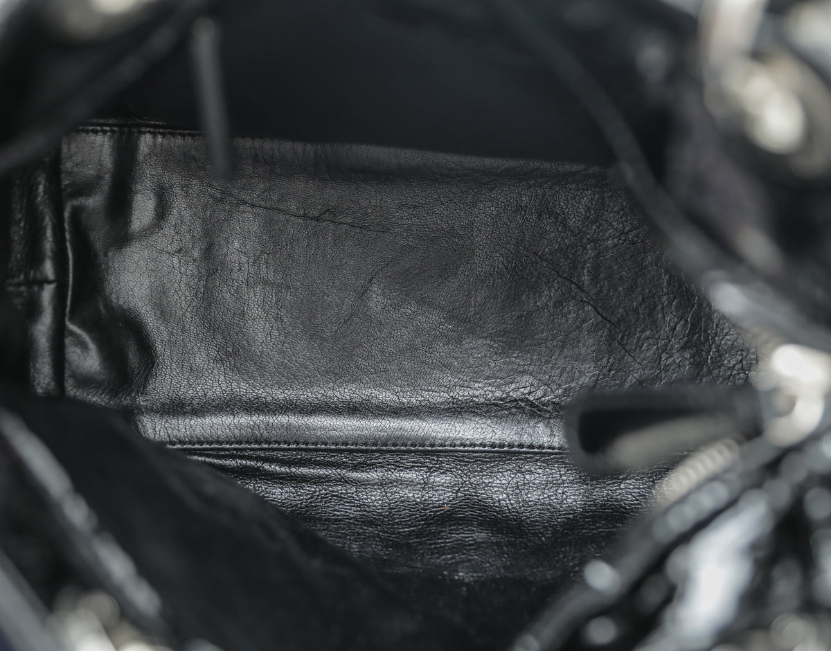 Christian Dior Black Lady Dior Cannage Soft Tote Bag-Christian Dior-THE CLOSET