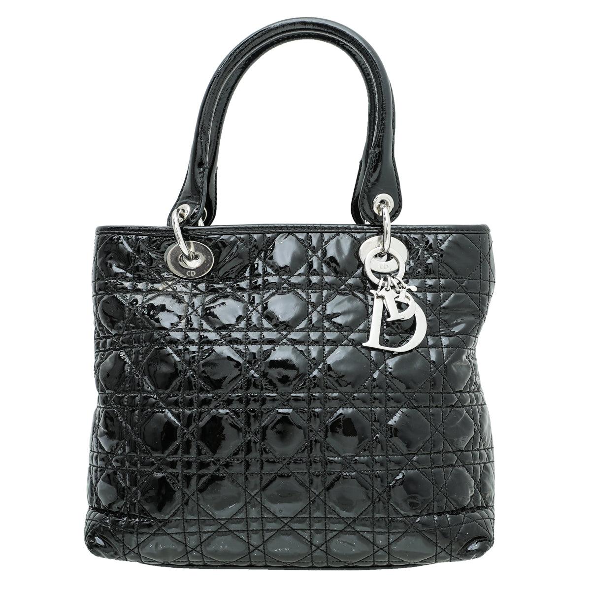 Christian Dior Black Lady Dior Cannage Soft Tote Bag