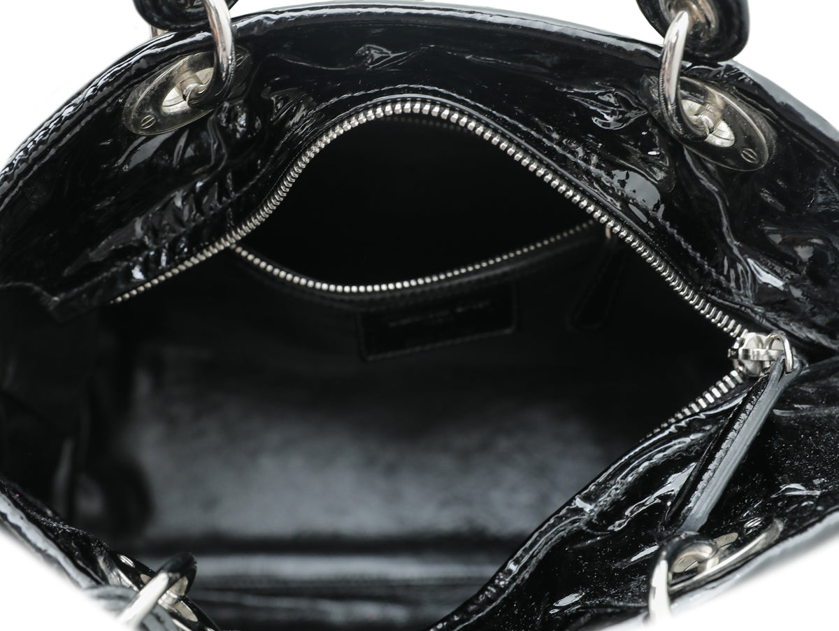 Christian Dior Black Lady Dior Cannage Soft Tote Bag-Christian Dior-THE CLOSET