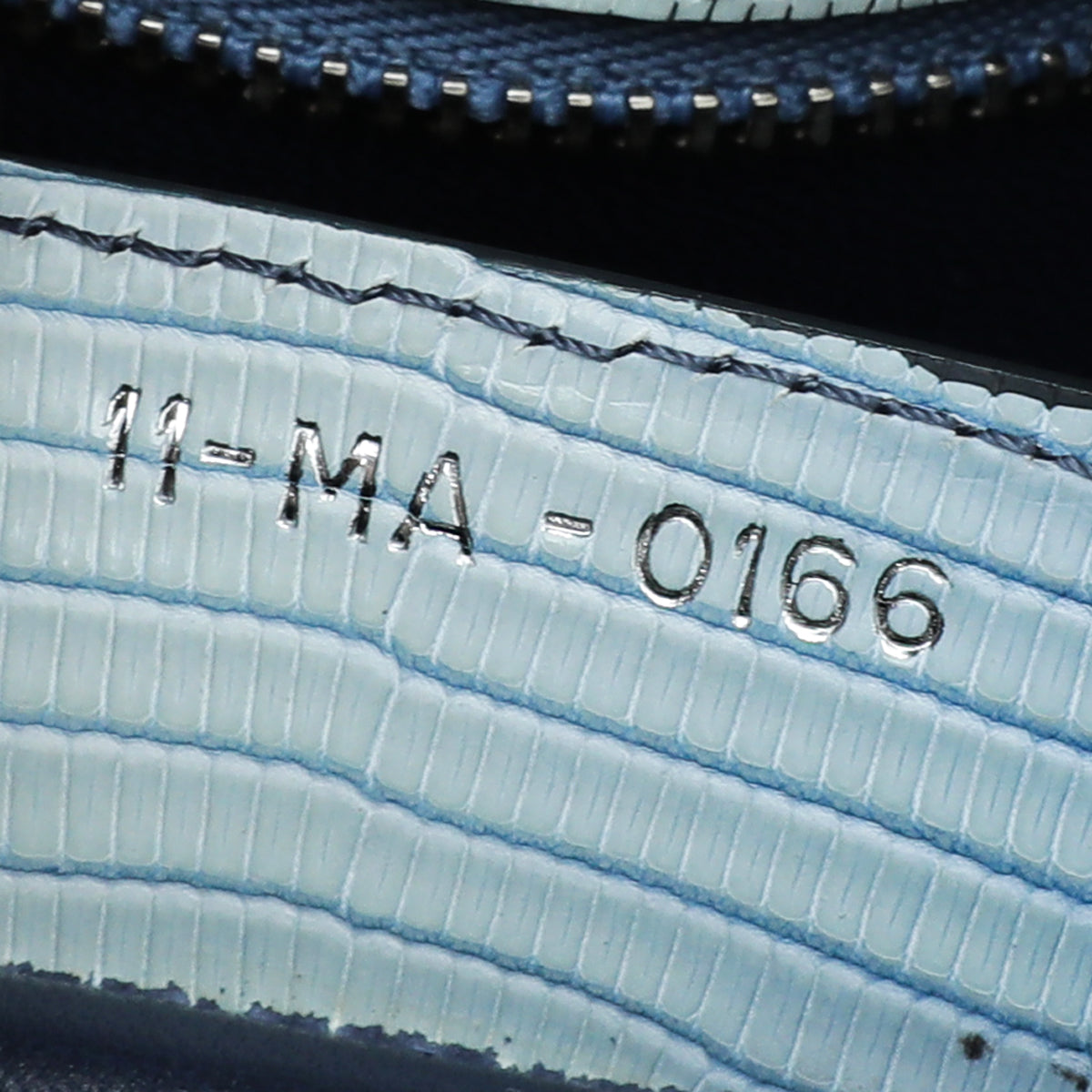 Christian Dior Blue Lizard Lady Dior Medium Bag-Christian Dior-THE CLOSET