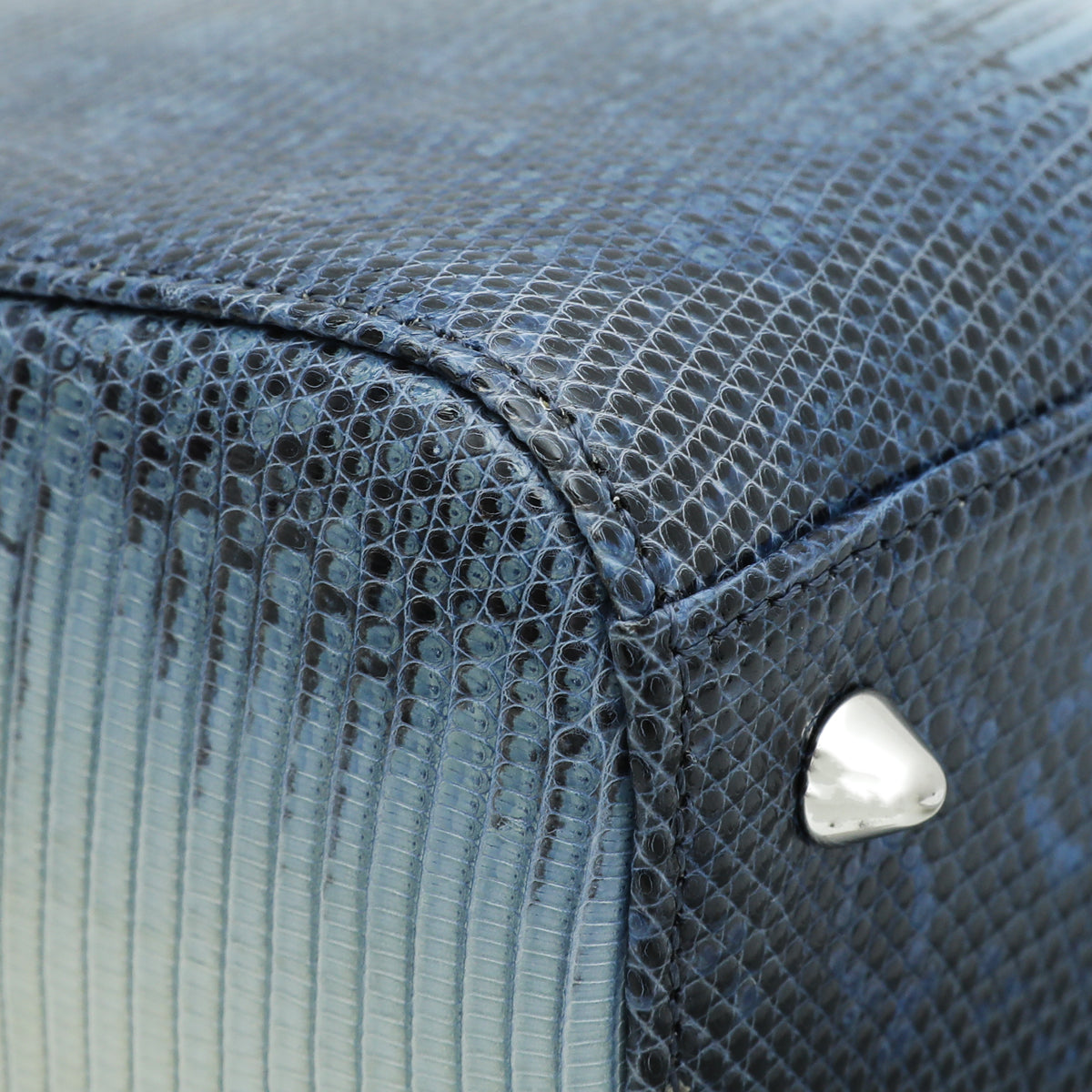 Christian Dior Blue Lizard Lady Dior Medium Bag-Christian Dior-THE CLOSET
