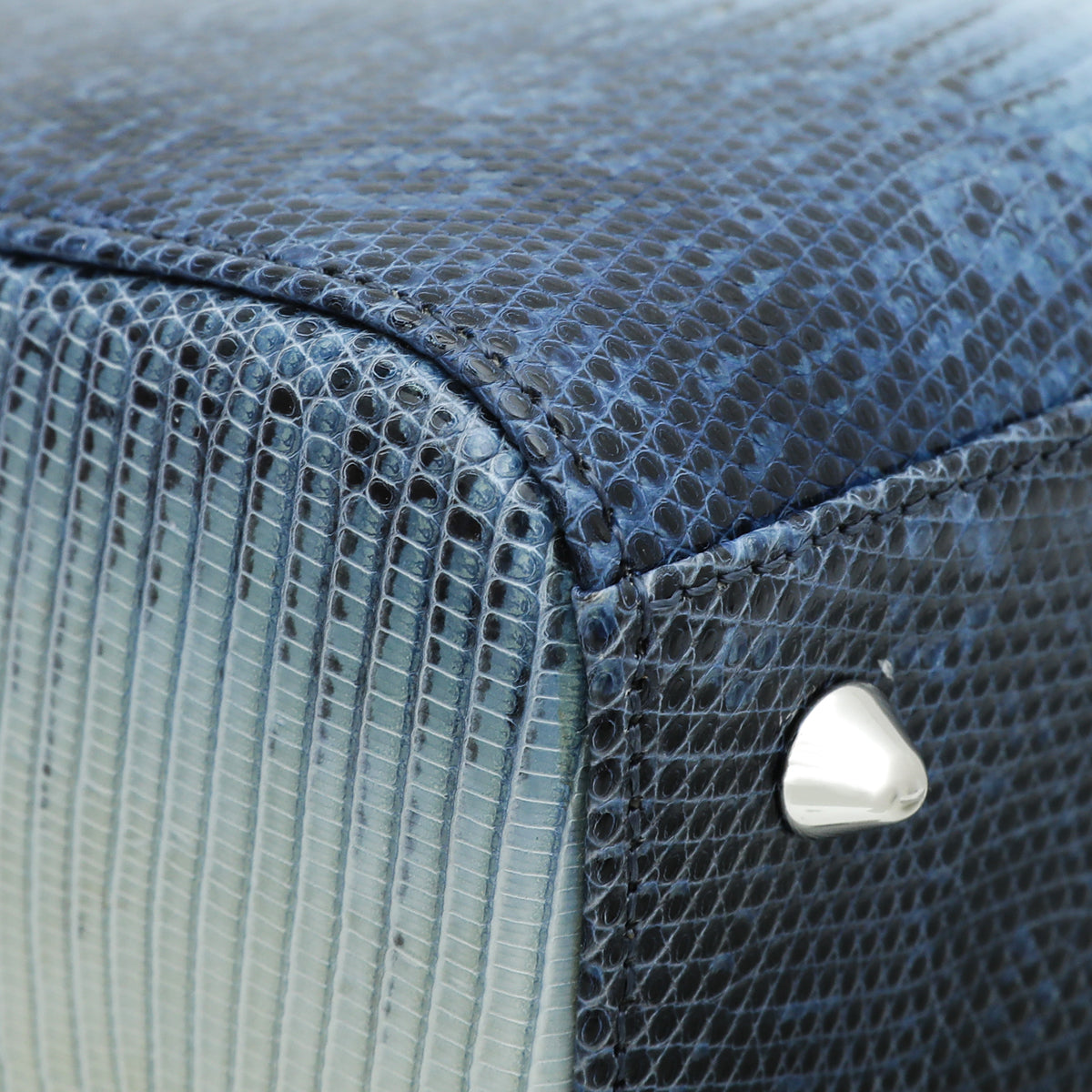 Christian Dior Blue Lizard Lady Dior Medium Bag-Christian Dior-THE CLOSET